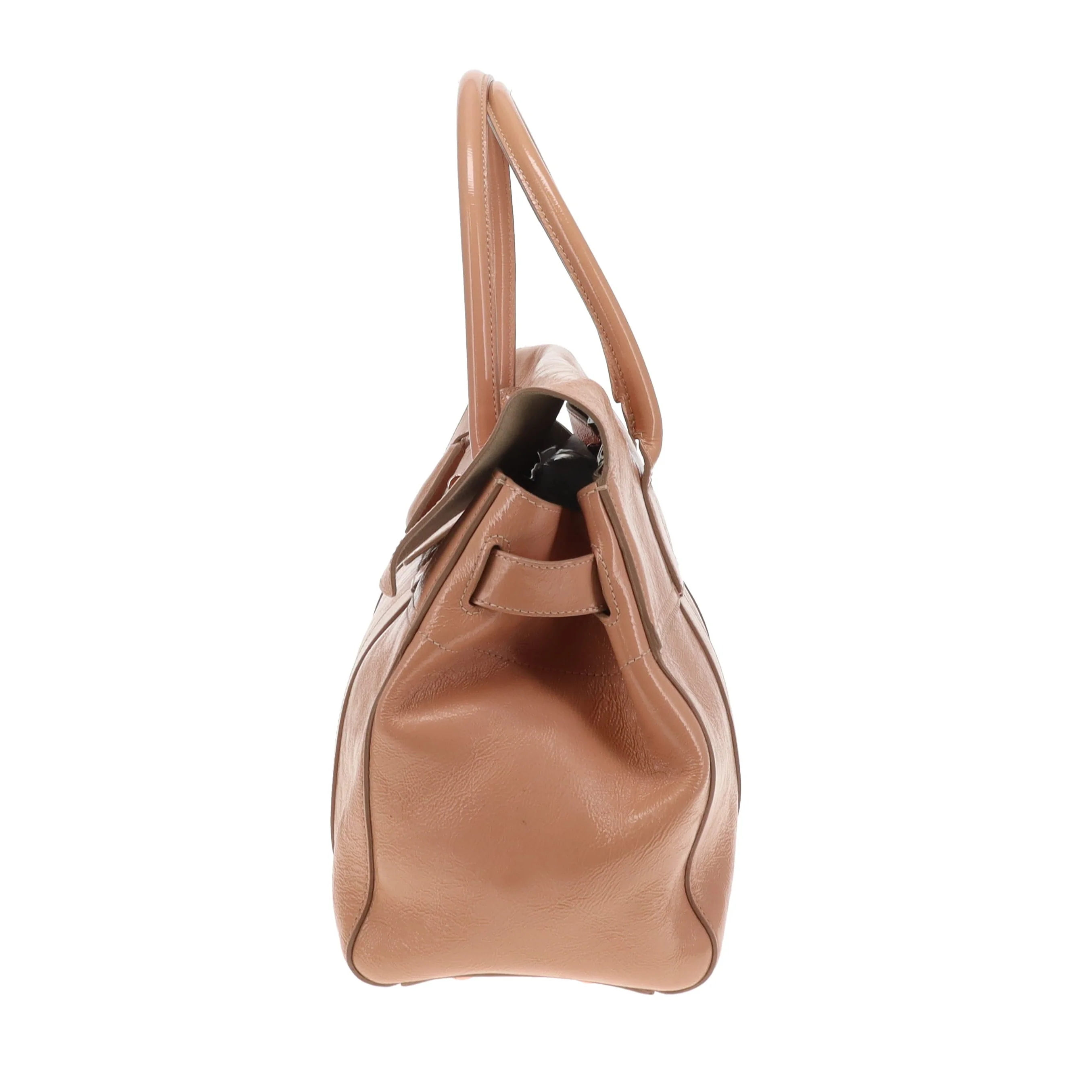 Mulberry Bayswater Wrinkled Patent Plaster With Rose Gold Hardware - Image 6
