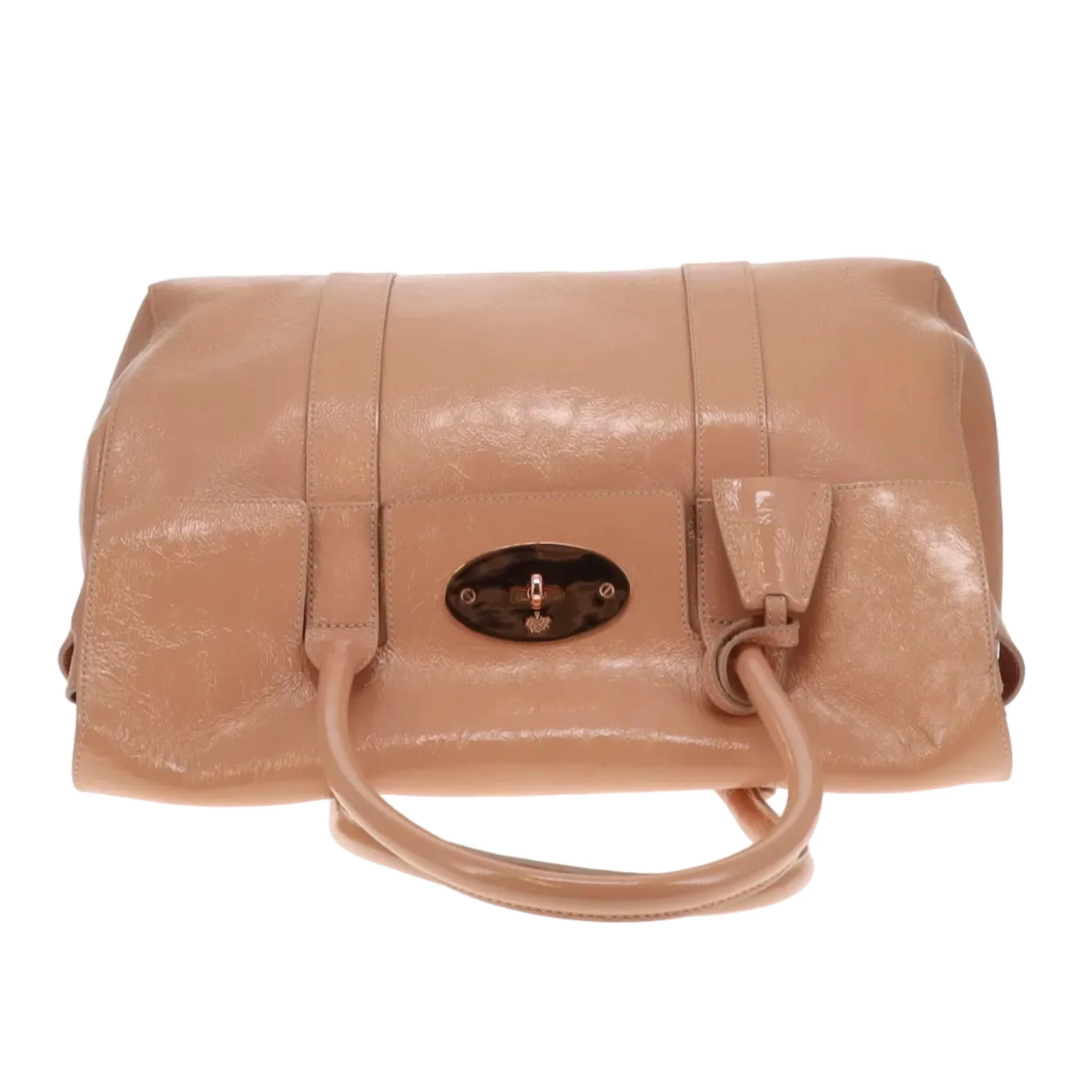 Mulberry Bayswater Wrinkled Patent Plaster With Rose Gold Hardware - Image 7