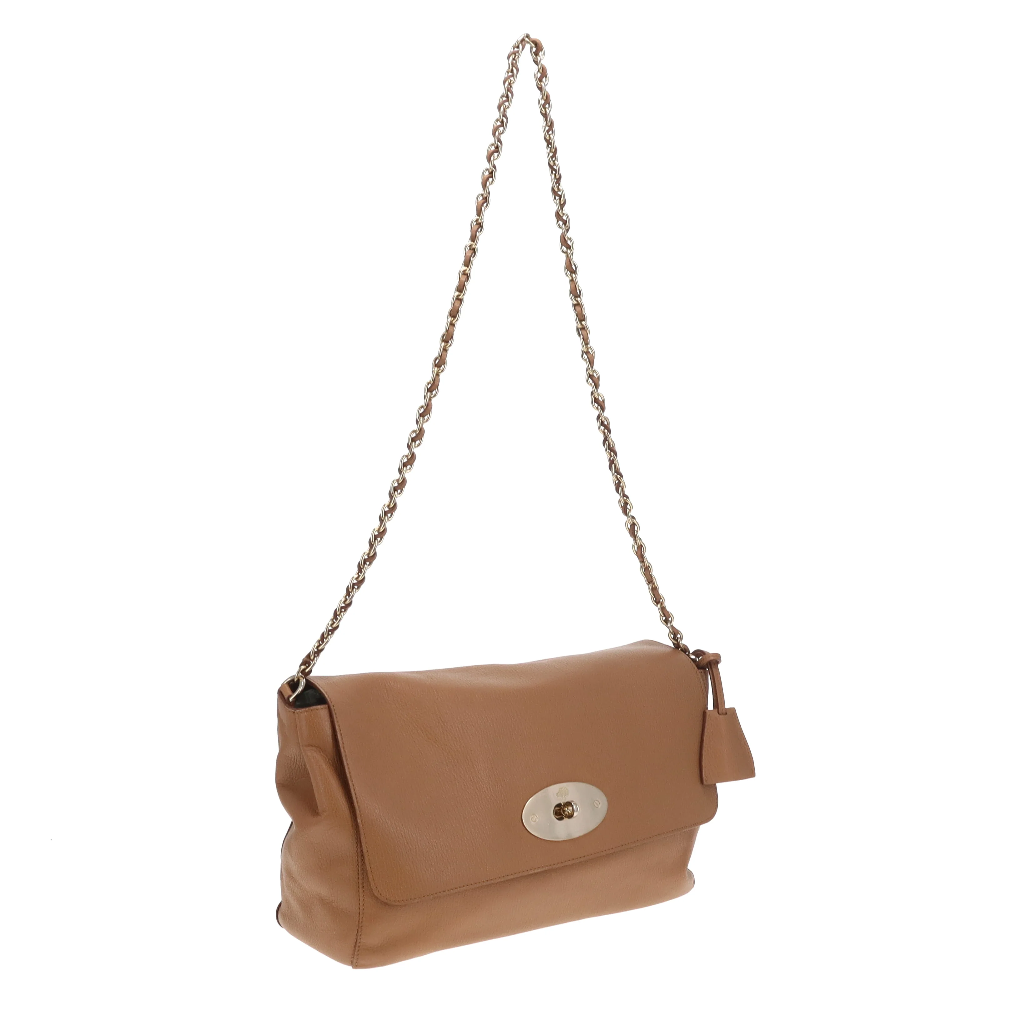 Mulberry Lily Large Deer Brown Grainy Print Leather GHW - Image 5