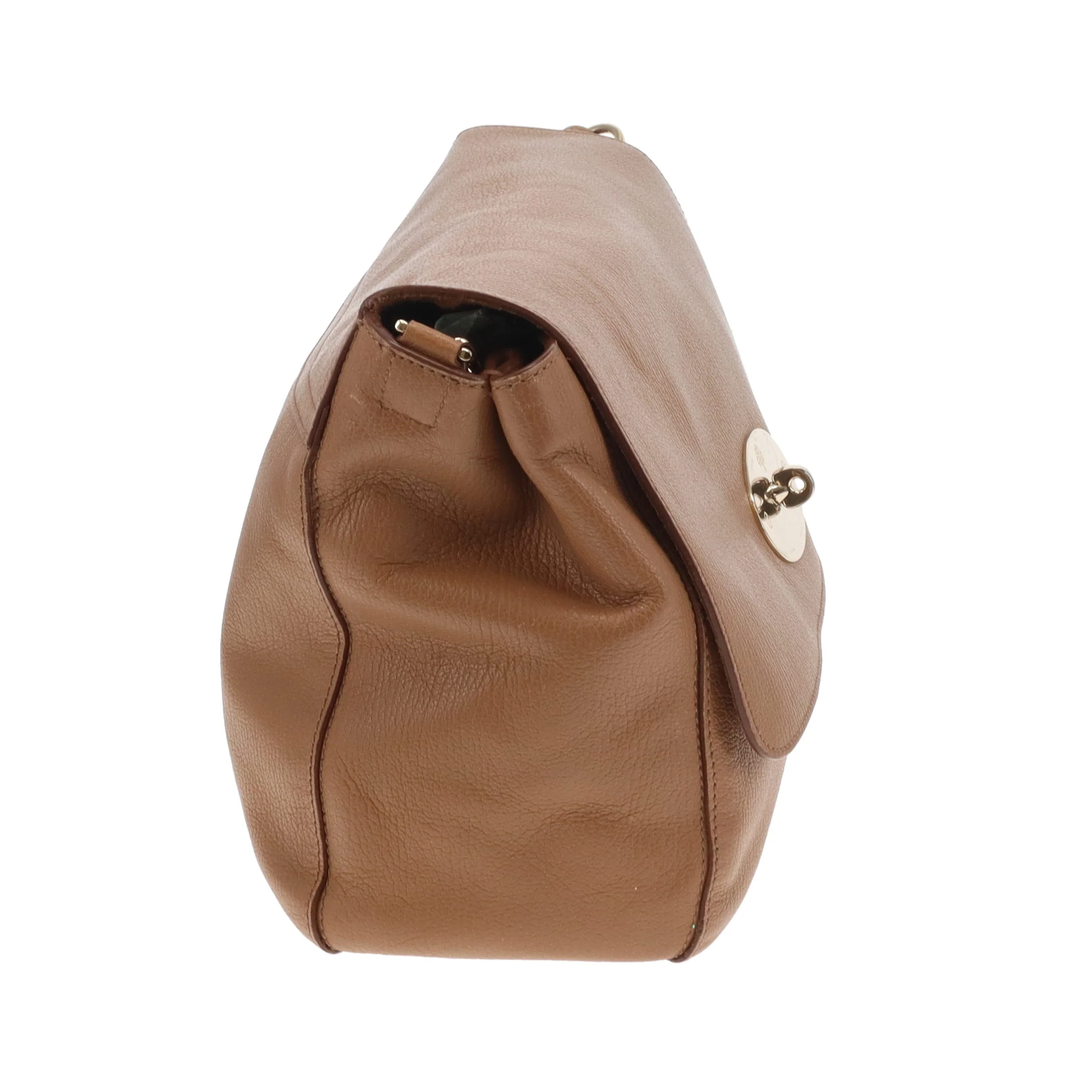 Mulberry Lily Large Deer Brown Grainy Print Leather GHW - Image 6