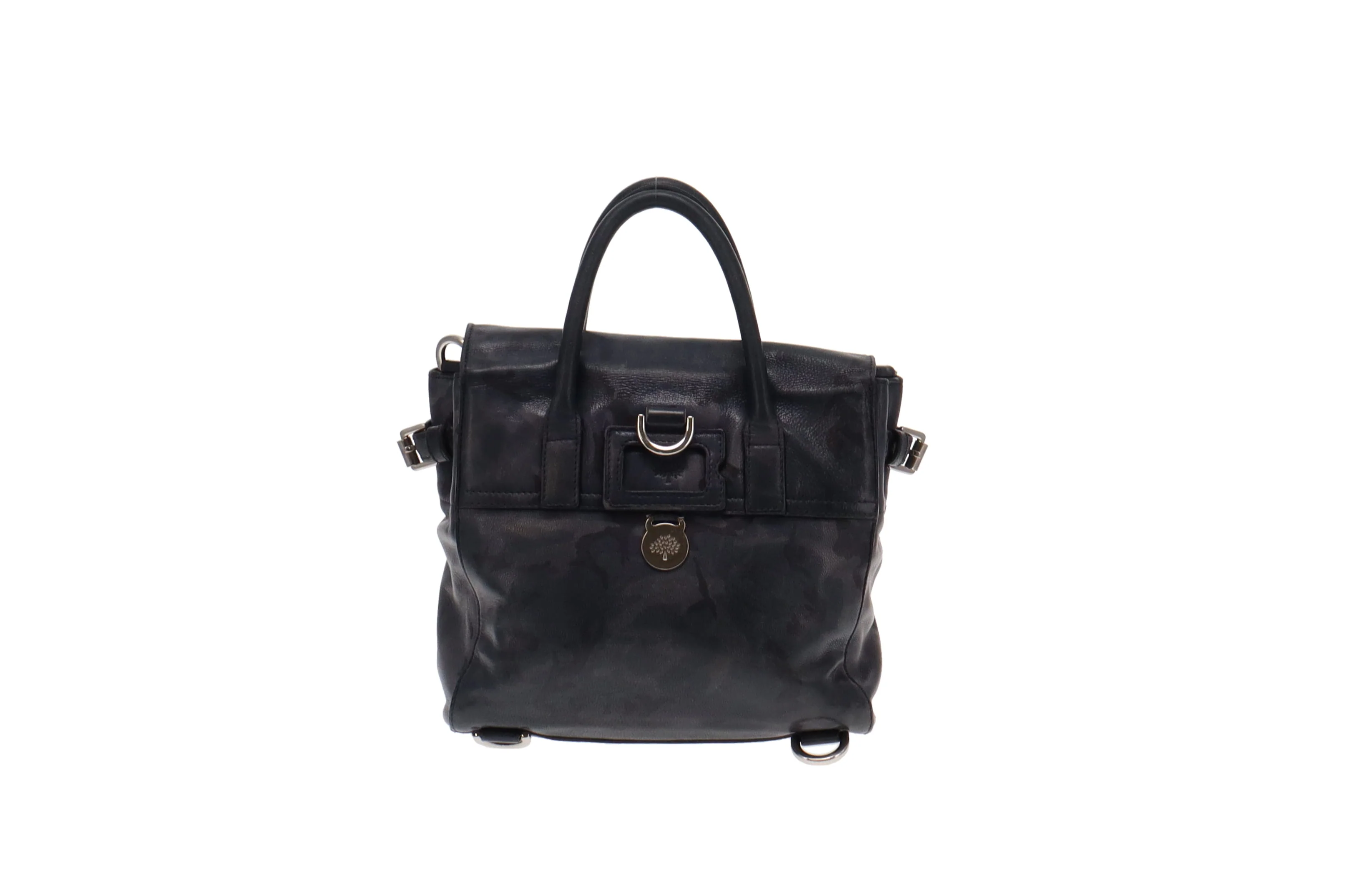 Mulberry Navy Camouflage Leather Cara Delevingne Backpack - Image 5