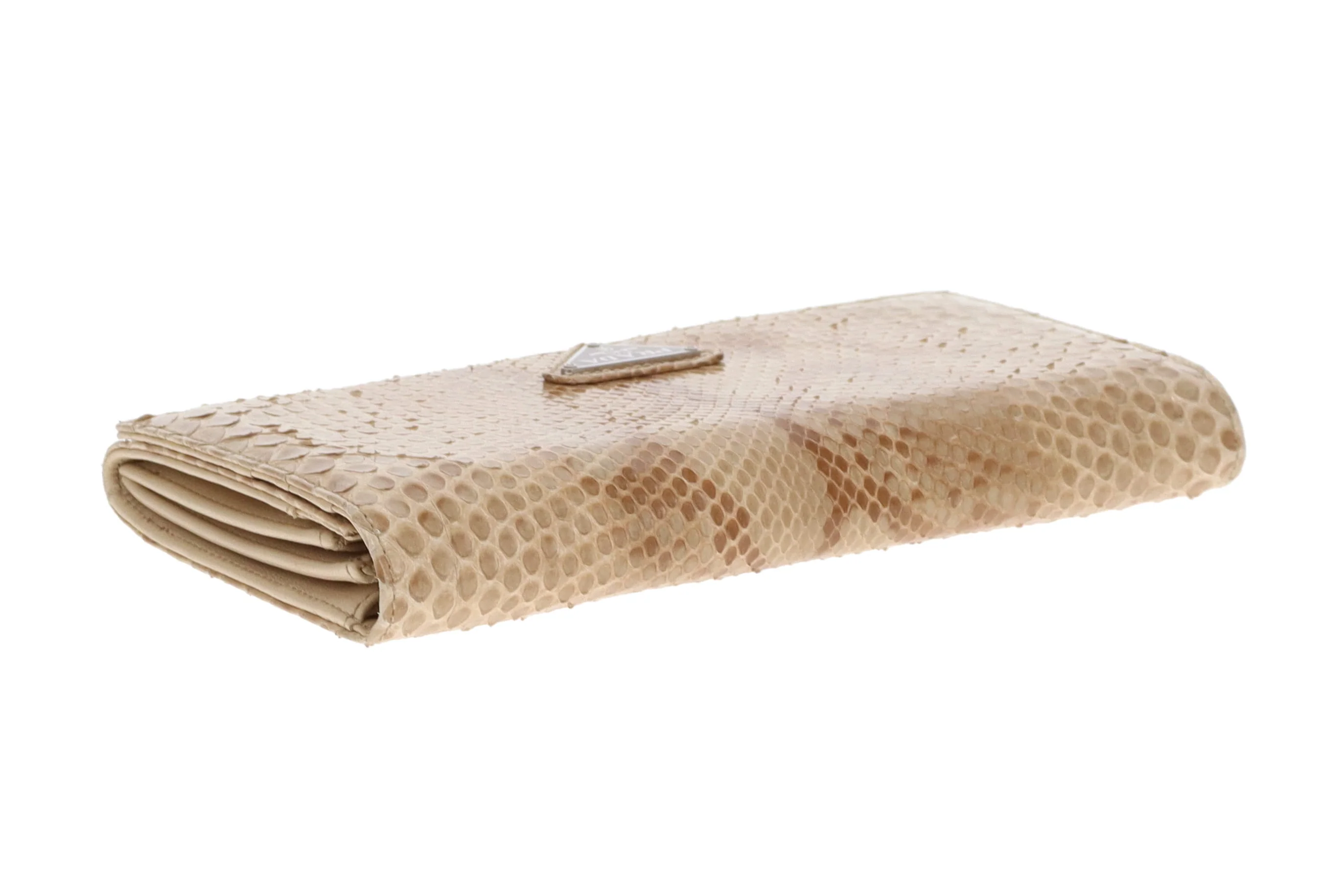 Prada Python Beige Long Flap Wallet Vintage - Image 6