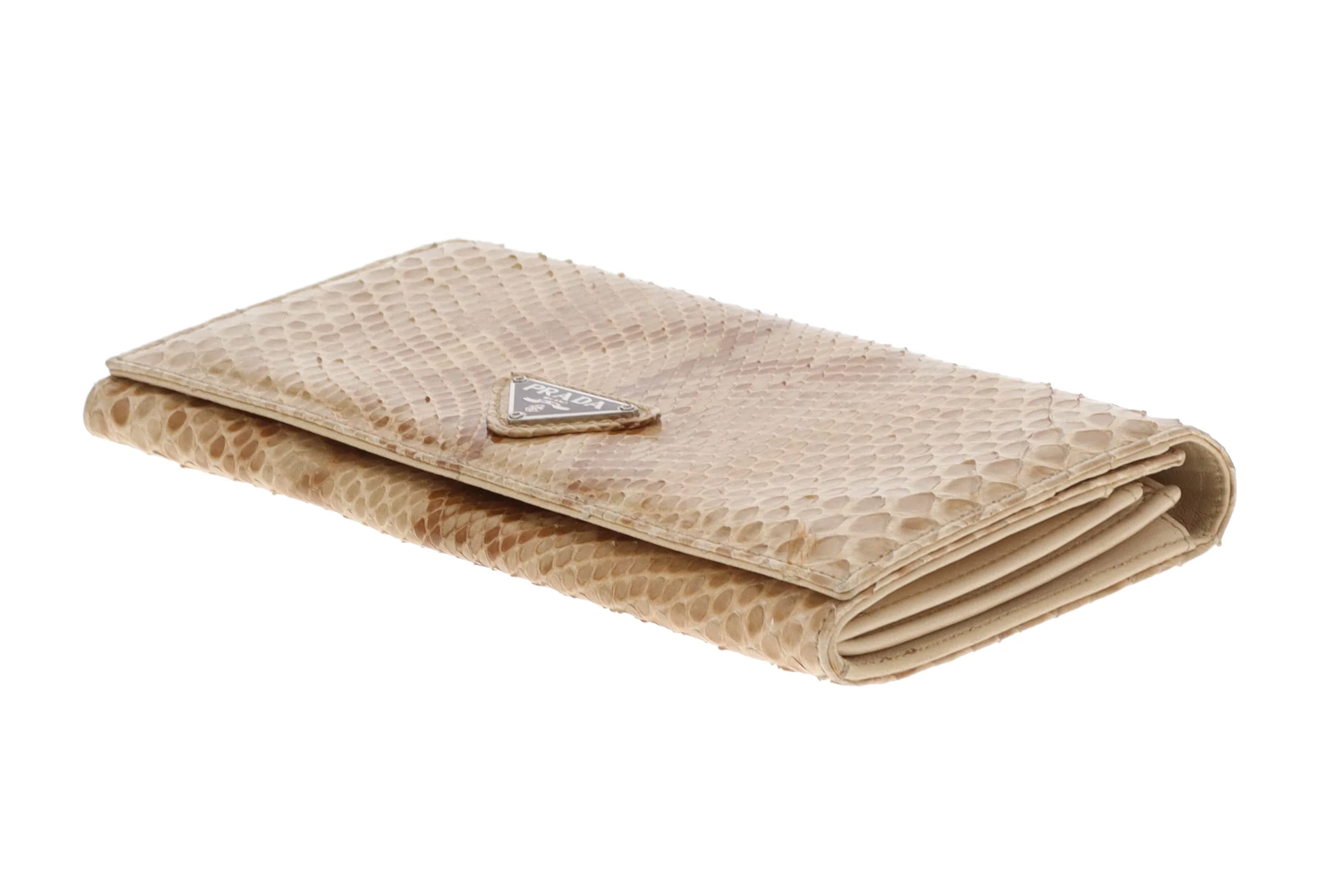 Prada Python Beige Long Flap Wallet Vintage - Image 7