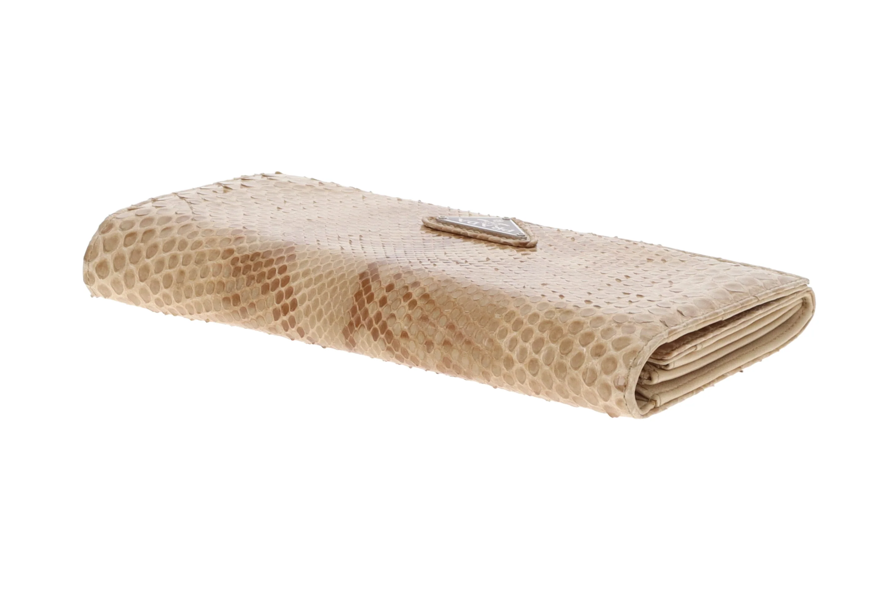 Prada Python Beige Long Flap Wallet Vintage - Image 9