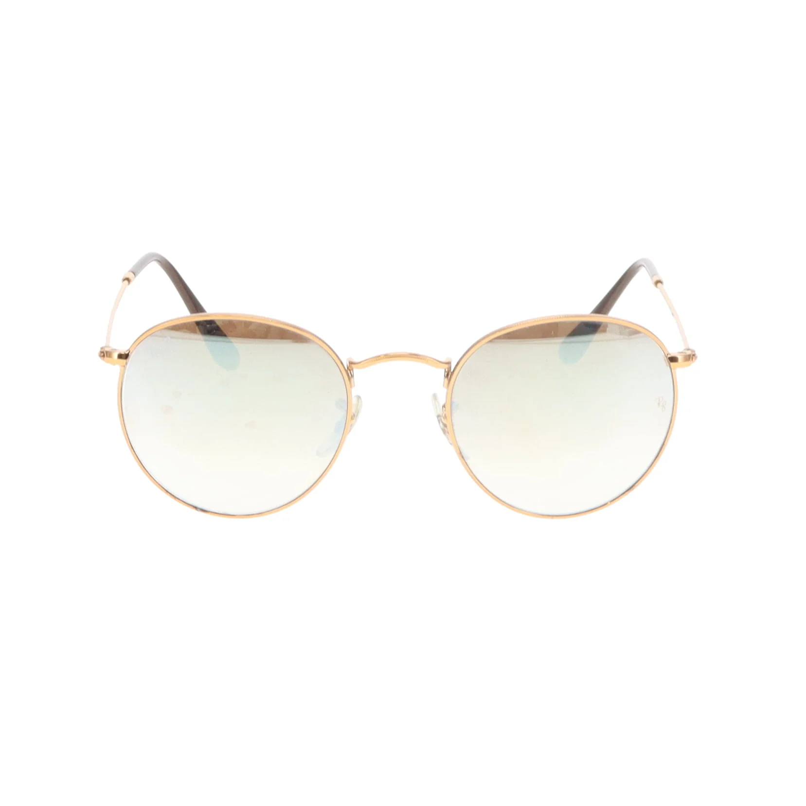 Ray-Ban Round Metal Sunglasses Mirrored Lens - Image 3