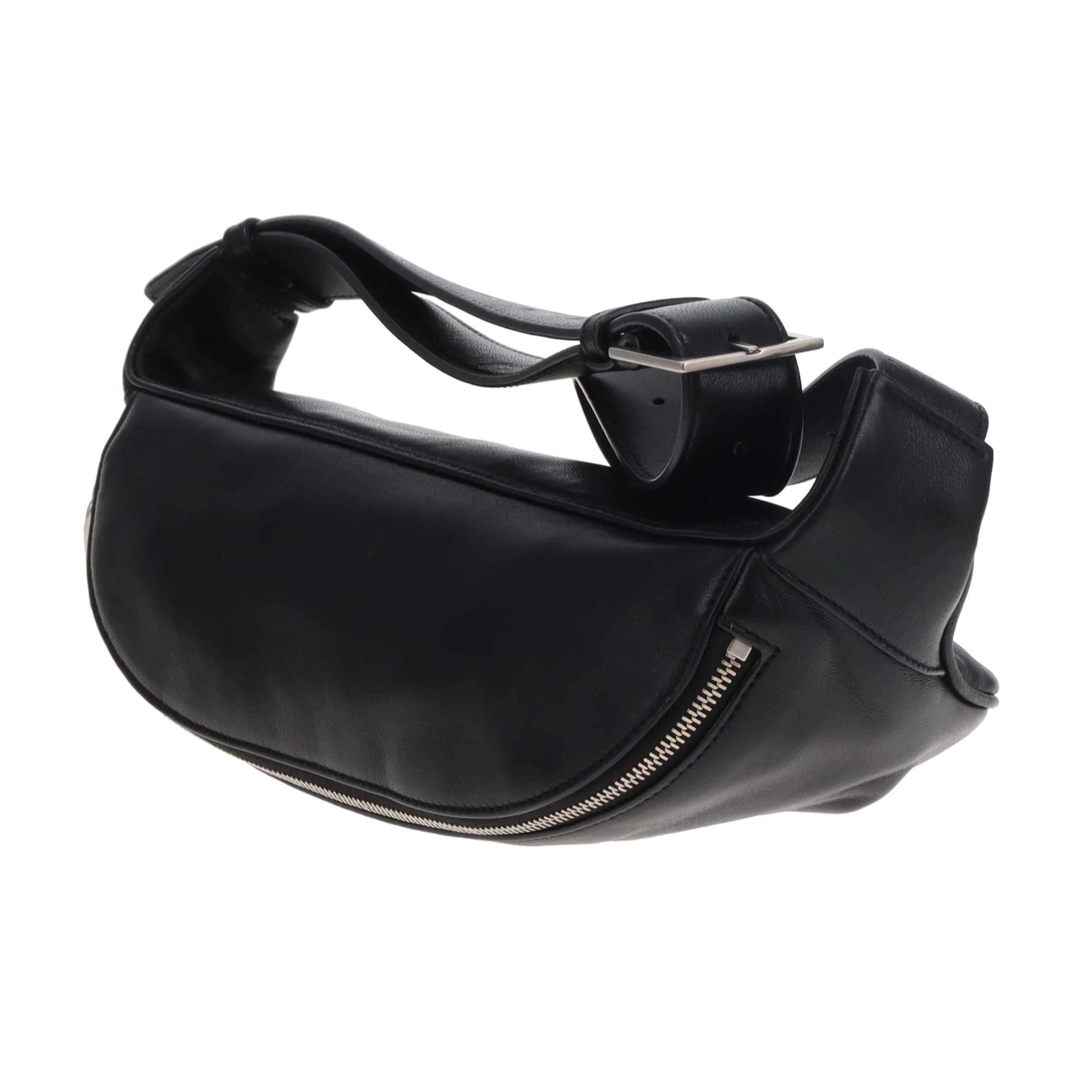 Saint Laurent Cassandre Belt Bag Black Lambskin SHW 2020 - Image 11