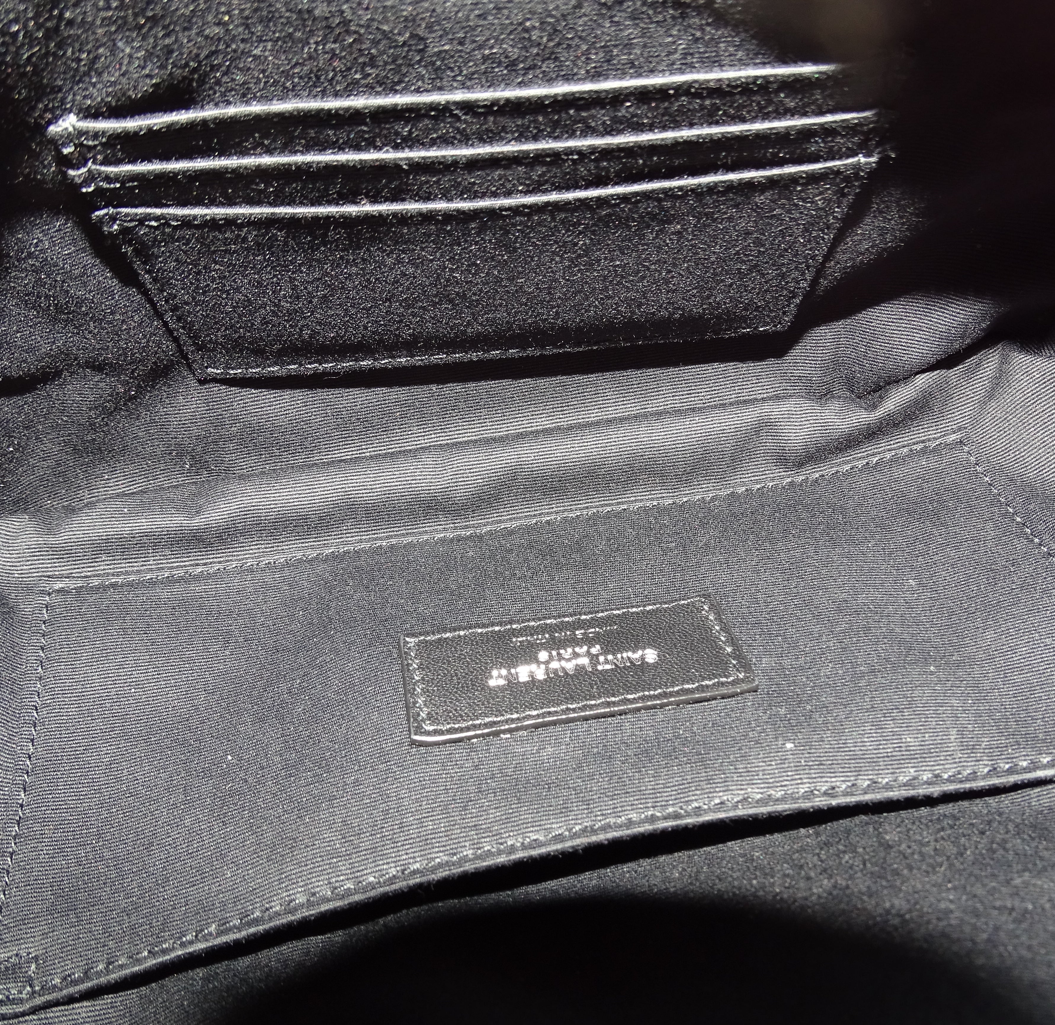 Saint Laurent Cassandre Belt Bag Black Lambskin SHW 2020 - Image 12