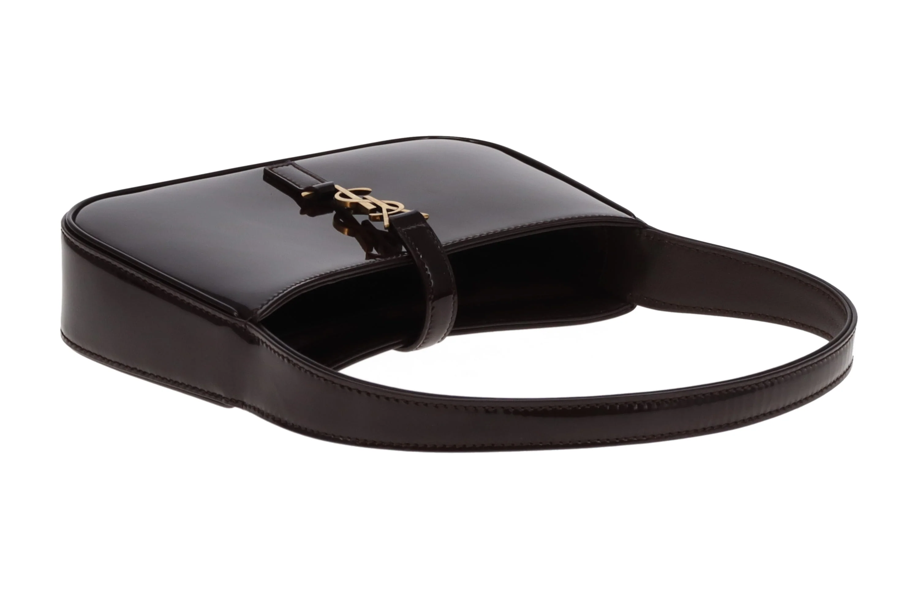 Saint Laurent Le 5  à  7 Mini Burgundy Patent 2024 - Image 8