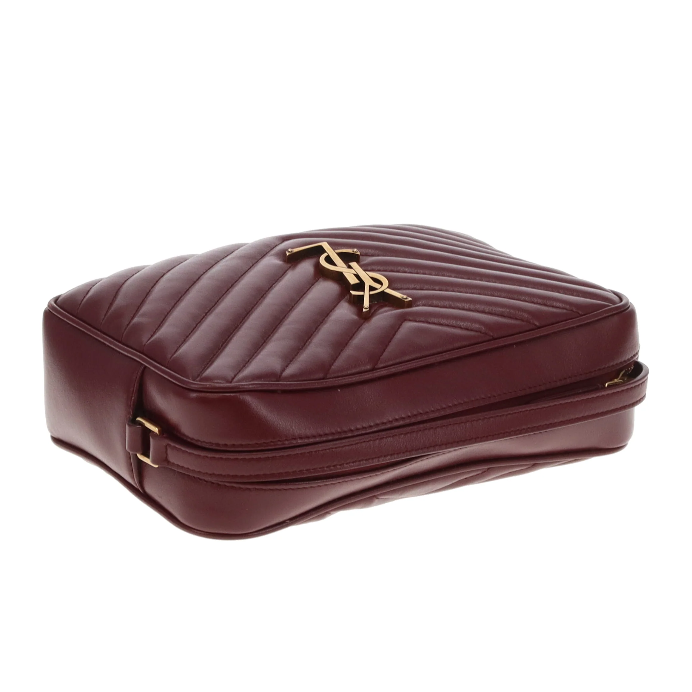 Saint Laurent Lou Camera Burgundy Chevron GHW 2019 - Image 10