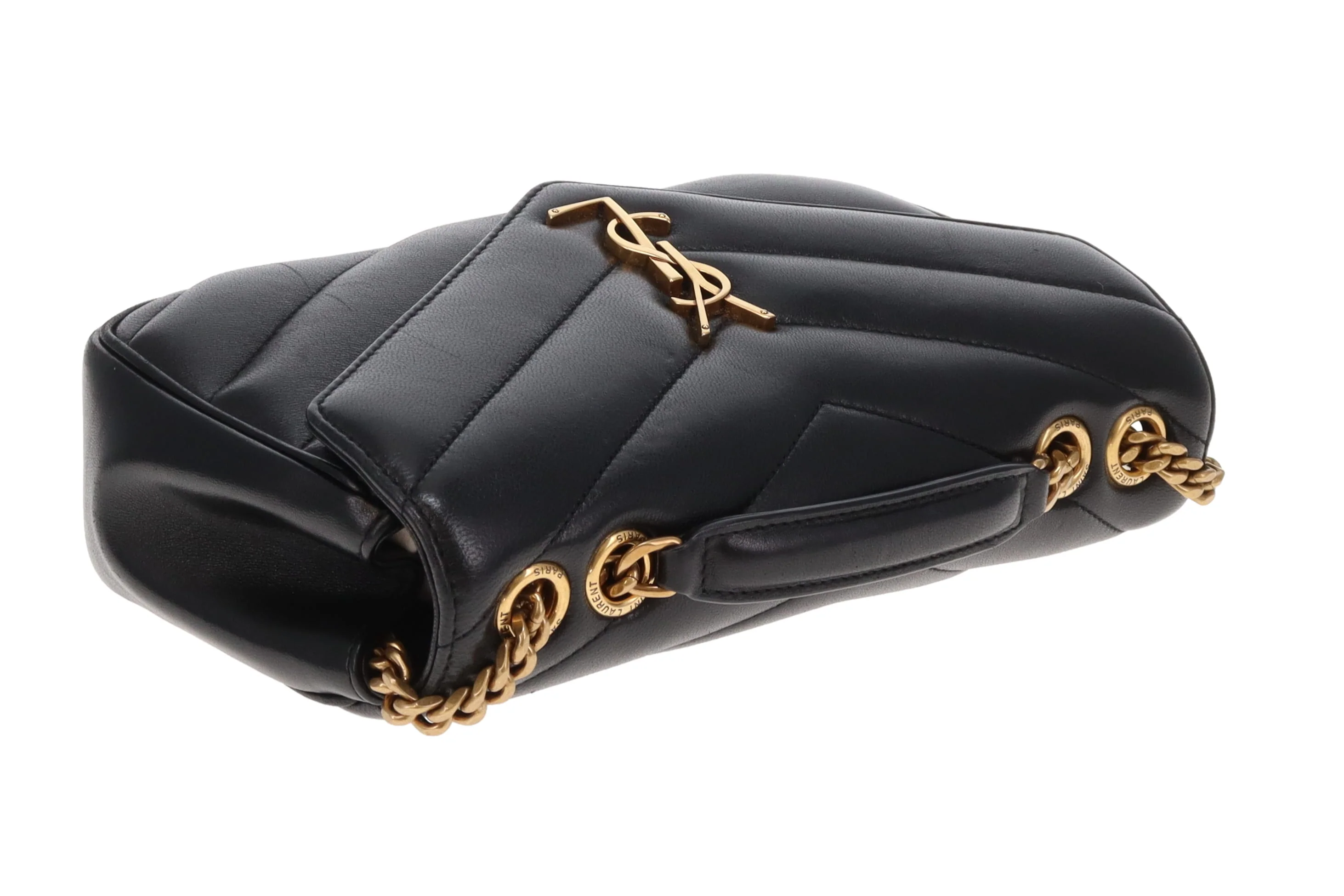 Saint Laurent Loulou (NM) Small Black Lambskin GHW 2025 - Image 10