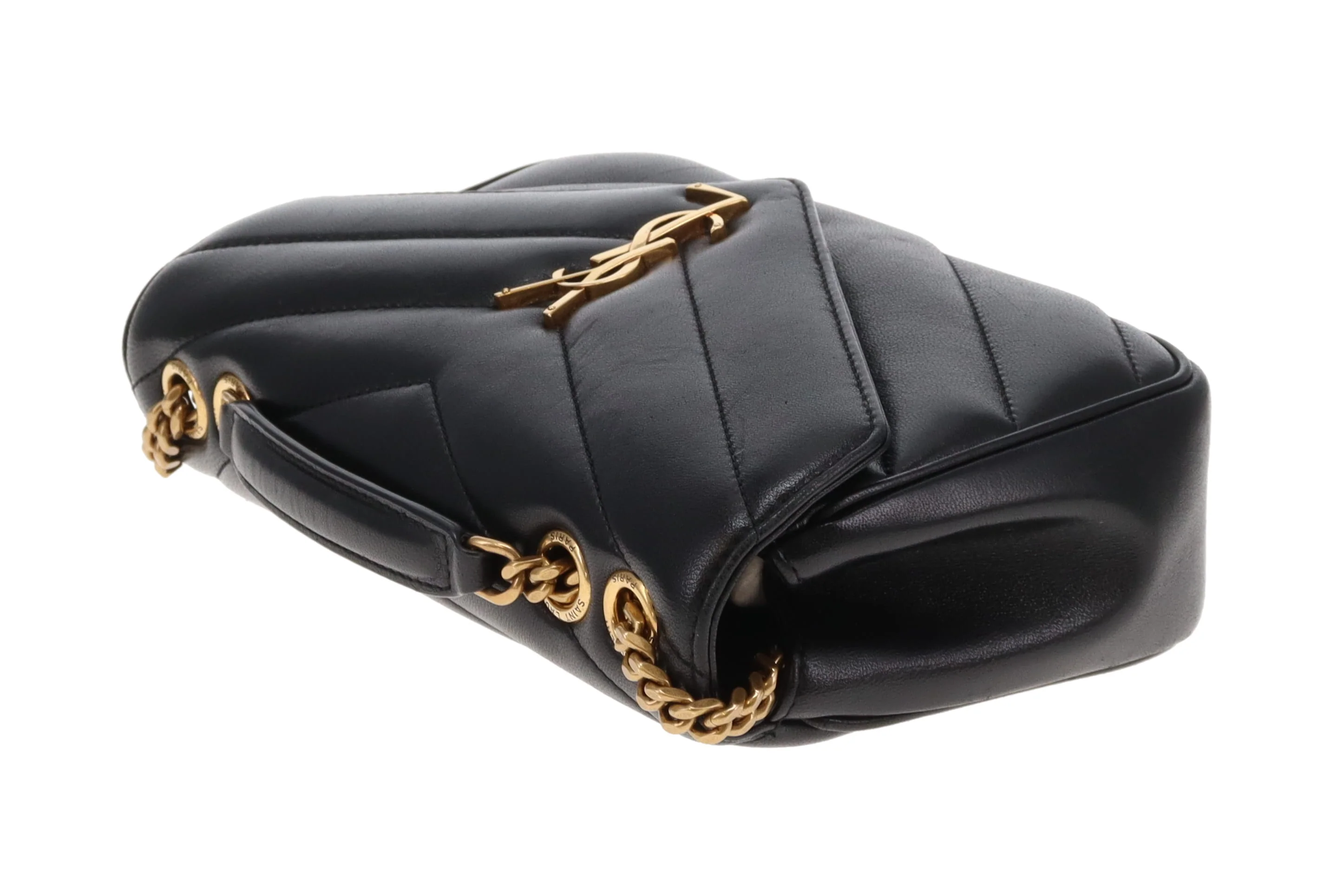 Saint Laurent Loulou (NM) Small Black Lambskin GHW 2025 - Image 13