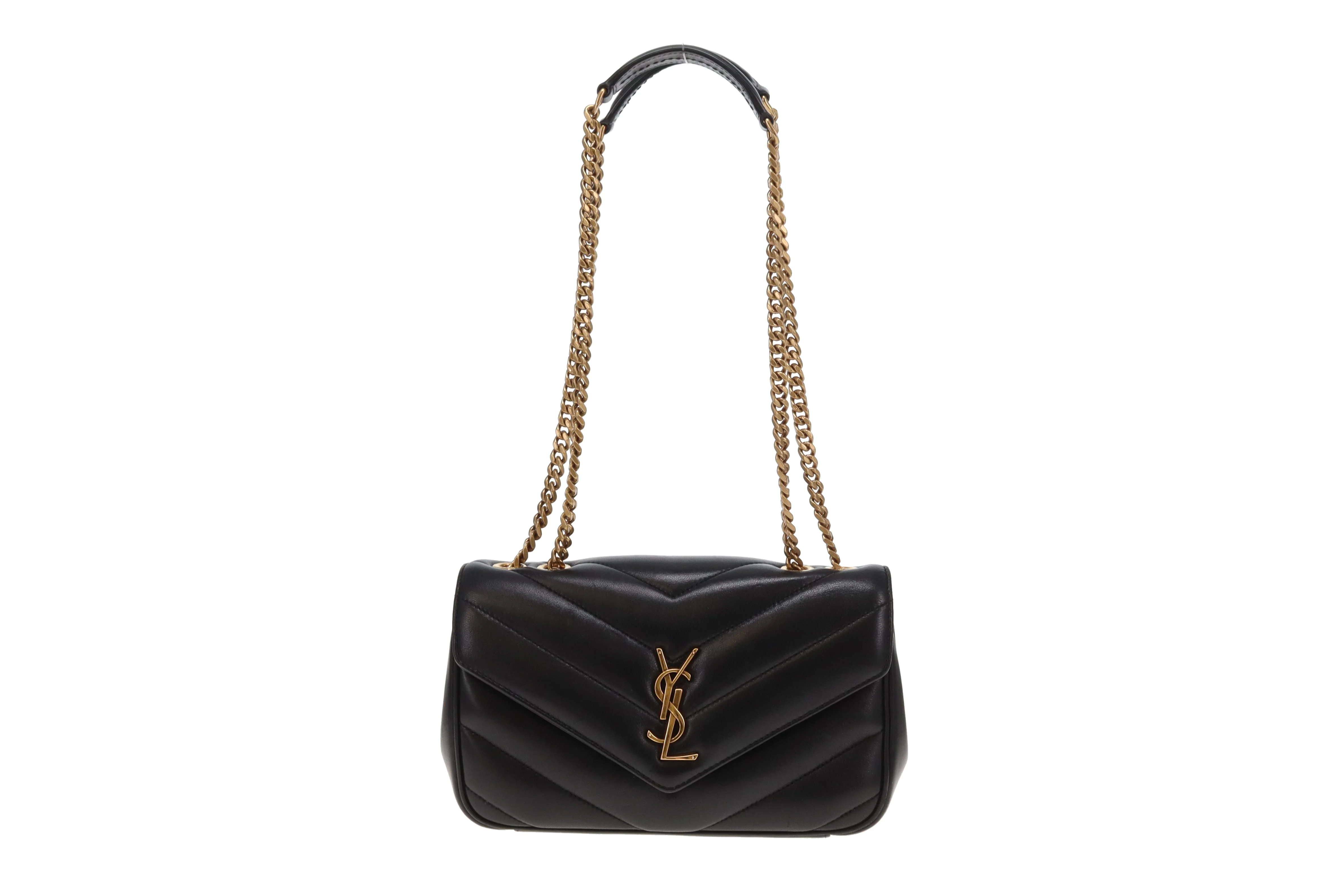 Saint Laurent Loulou (NM) Small Black Lambskin GHW 2025 - Image 3