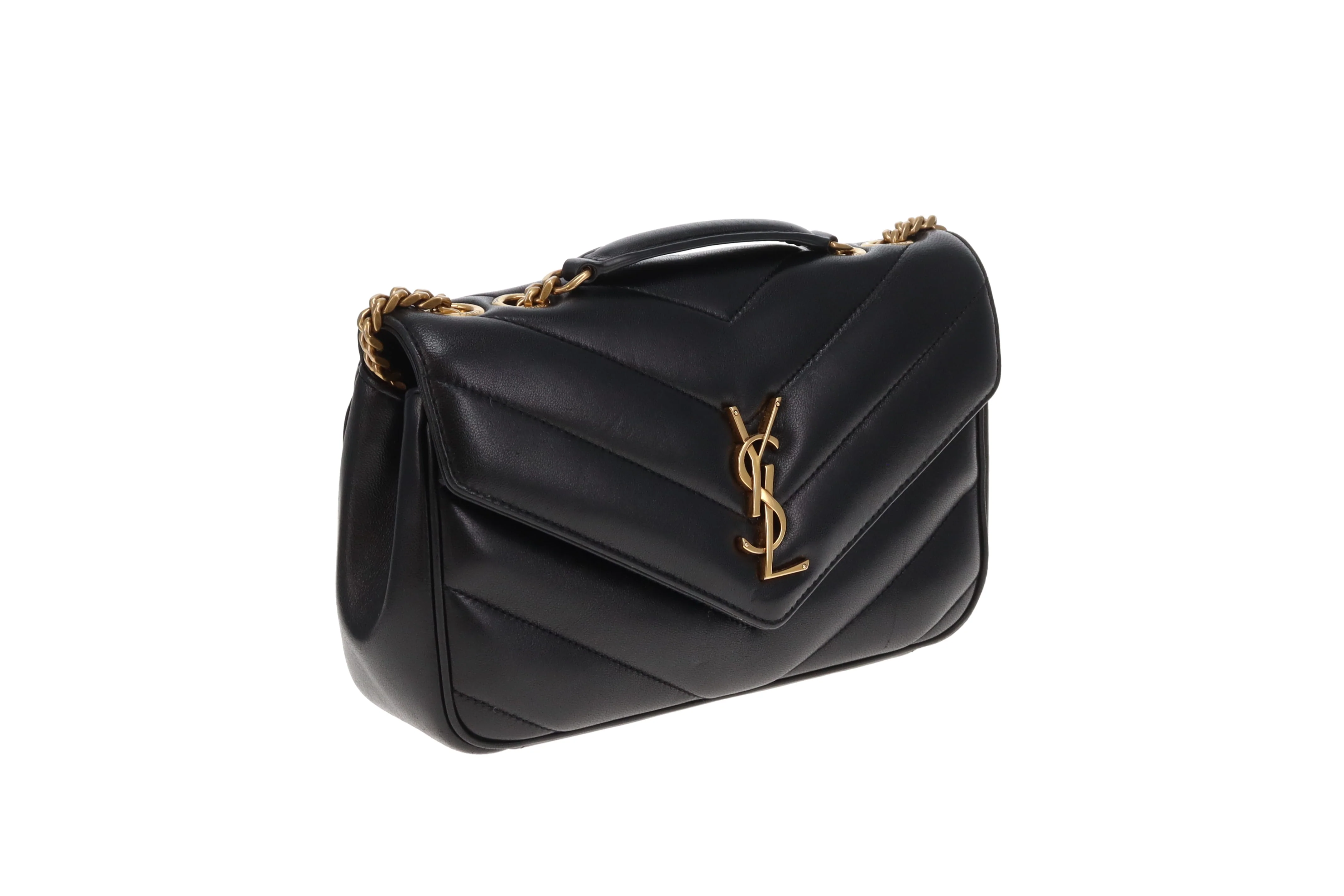 Saint Laurent Loulou (NM) Small Black Lambskin GHW 2025 - Image 4