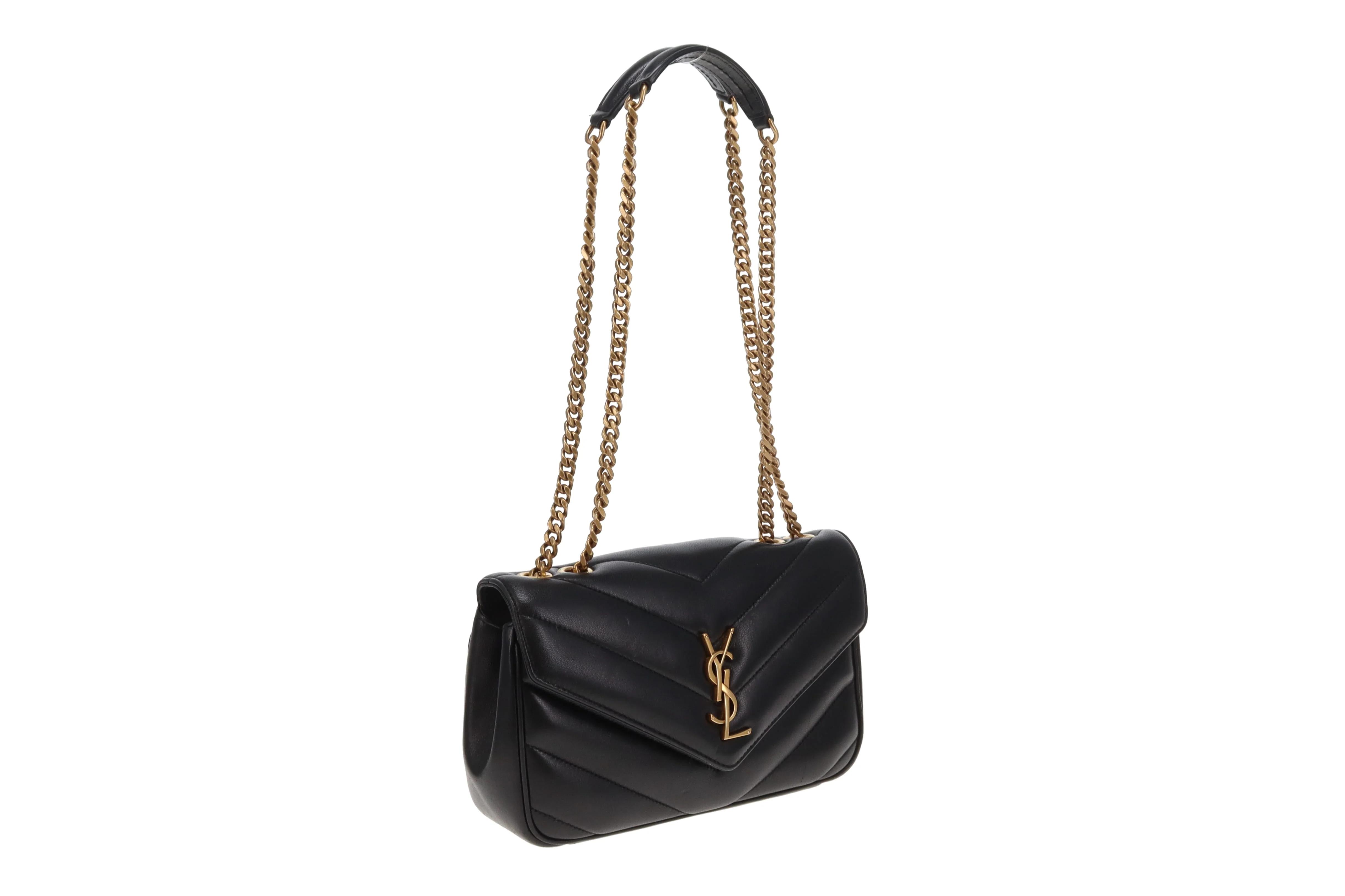 Saint Laurent Loulou (NM) Small Black Lambskin GHW 2025 - Image 5