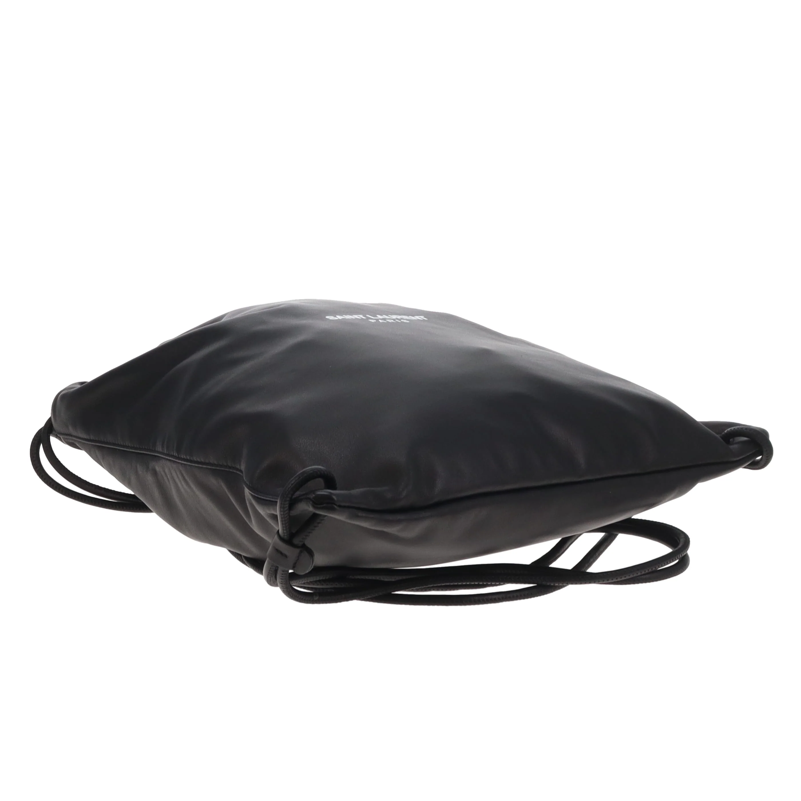 Saint Laurent Teddy Drawstring Backpack Black Leather 2019 - Image 10