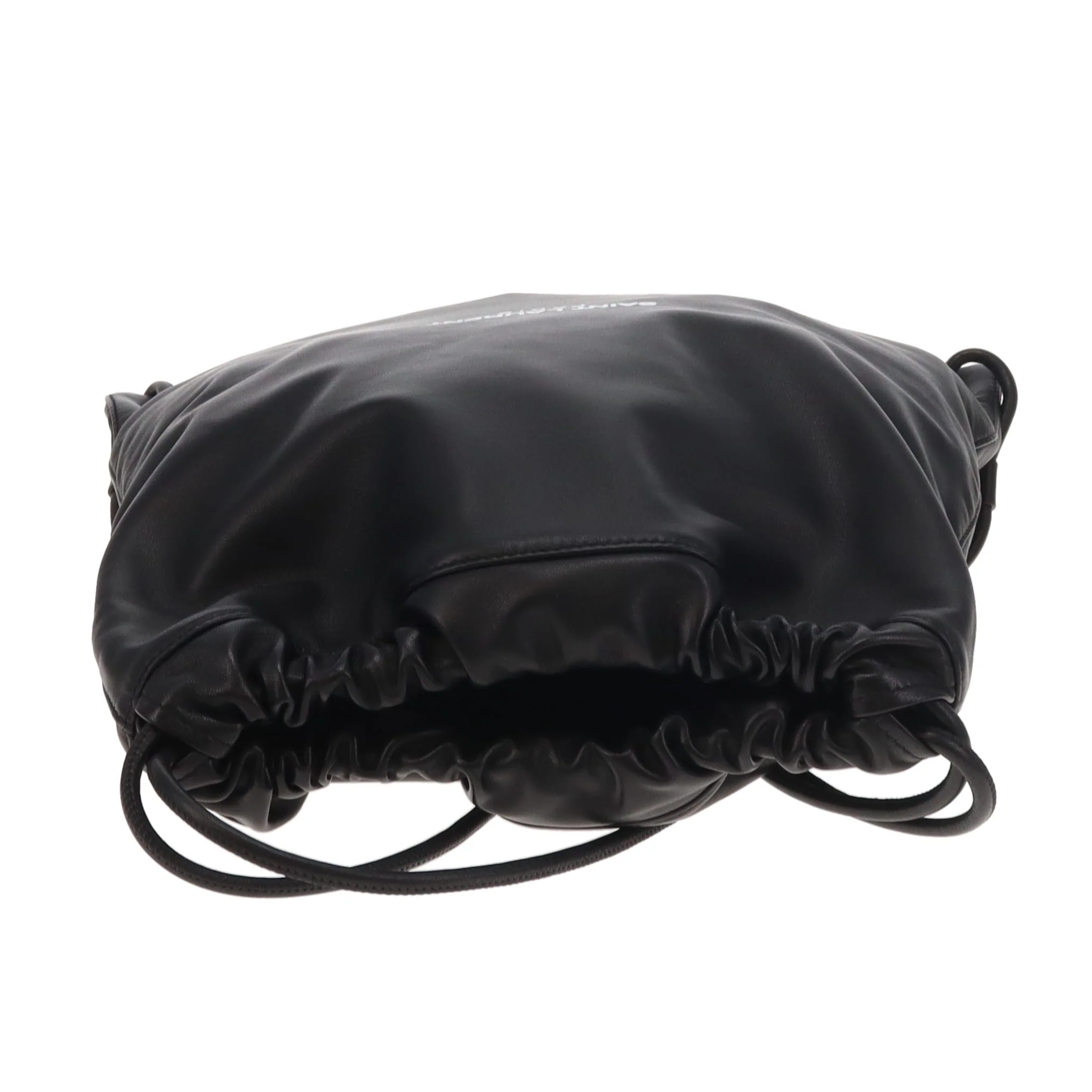 Saint Laurent Teddy Drawstring Backpack Black Leather 2019 - Image 7