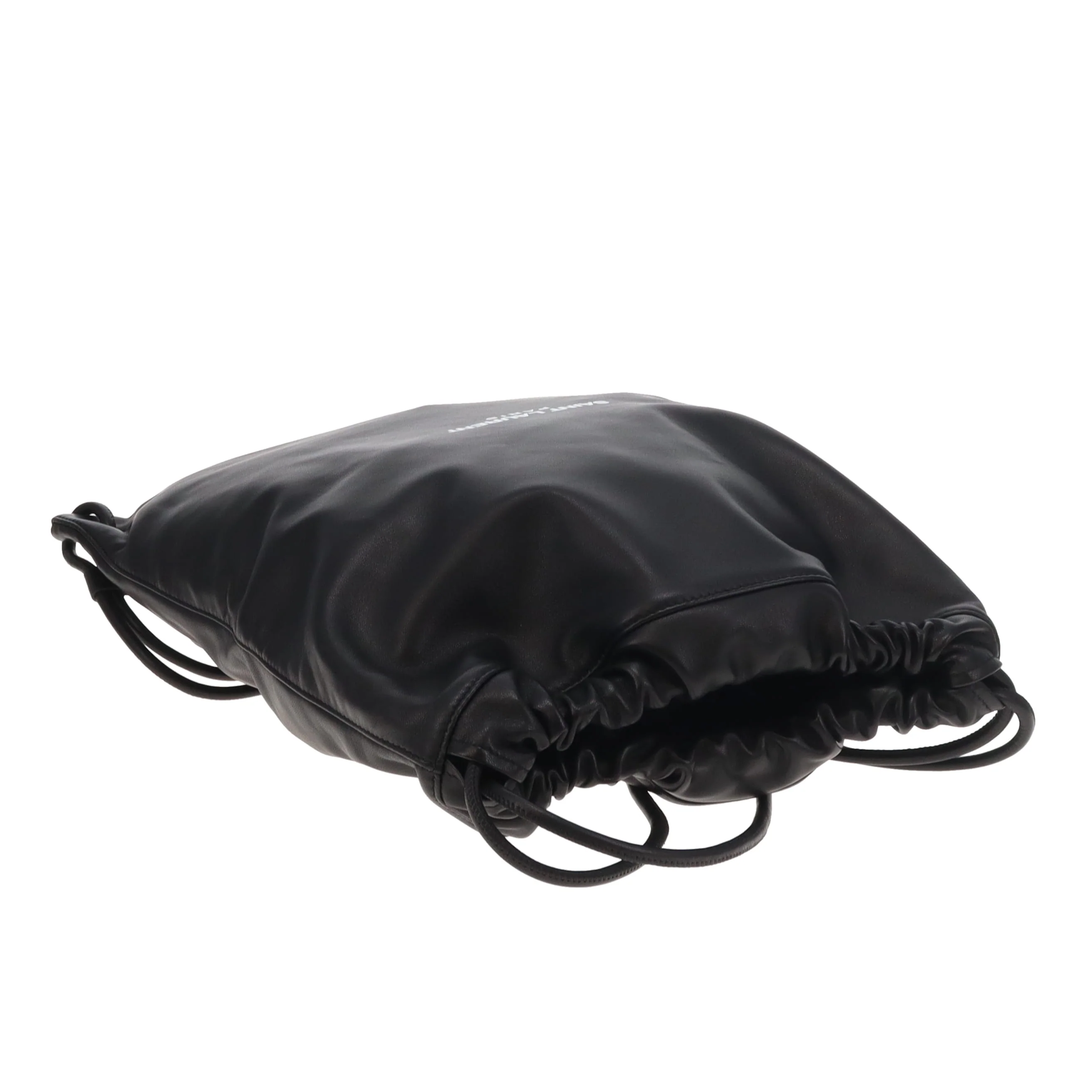 Saint Laurent Teddy Drawstring Backpack Black Leather 2019 - Image 8