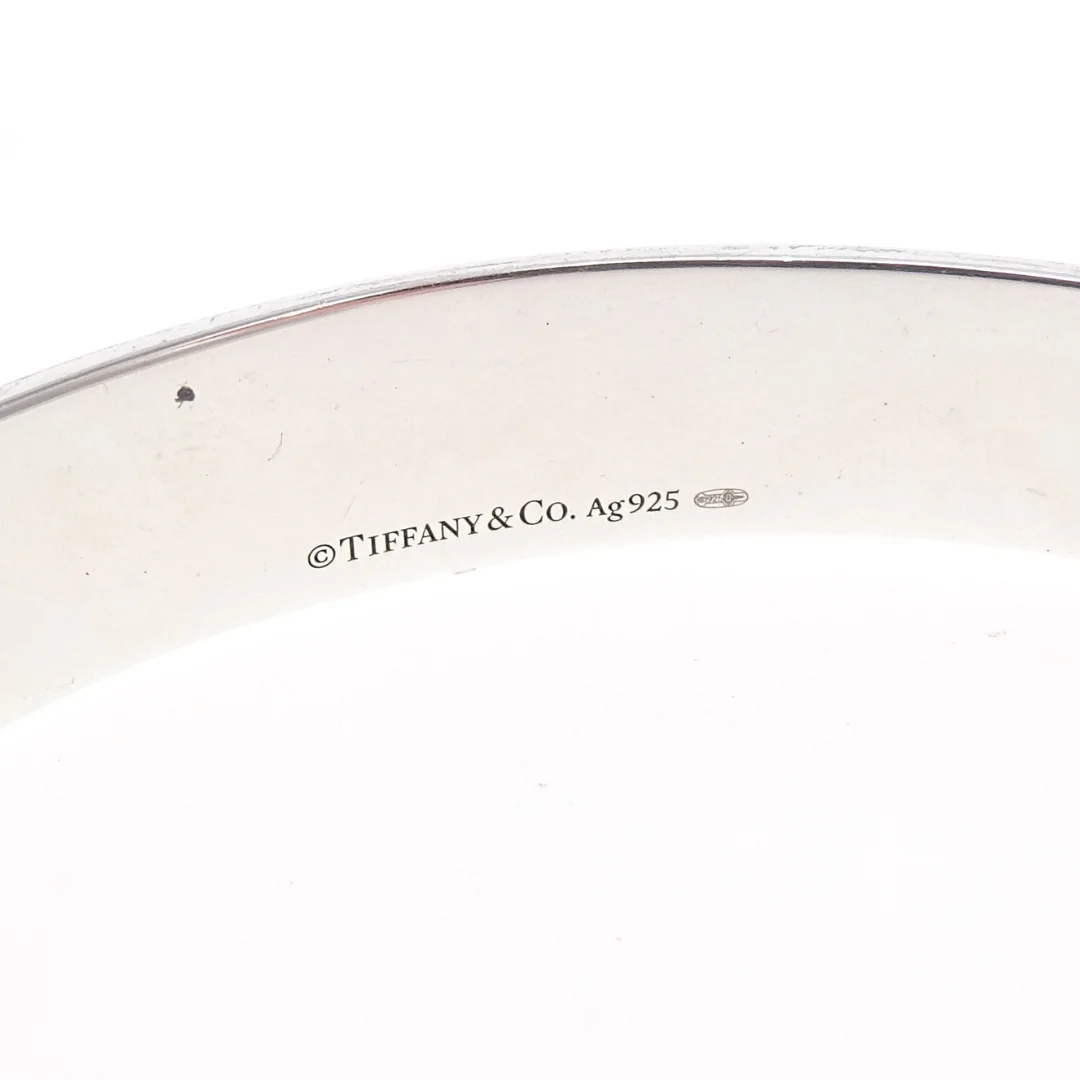Tiffany & Co RTT Bangle with Diamonds Sterling Silver - Image 9