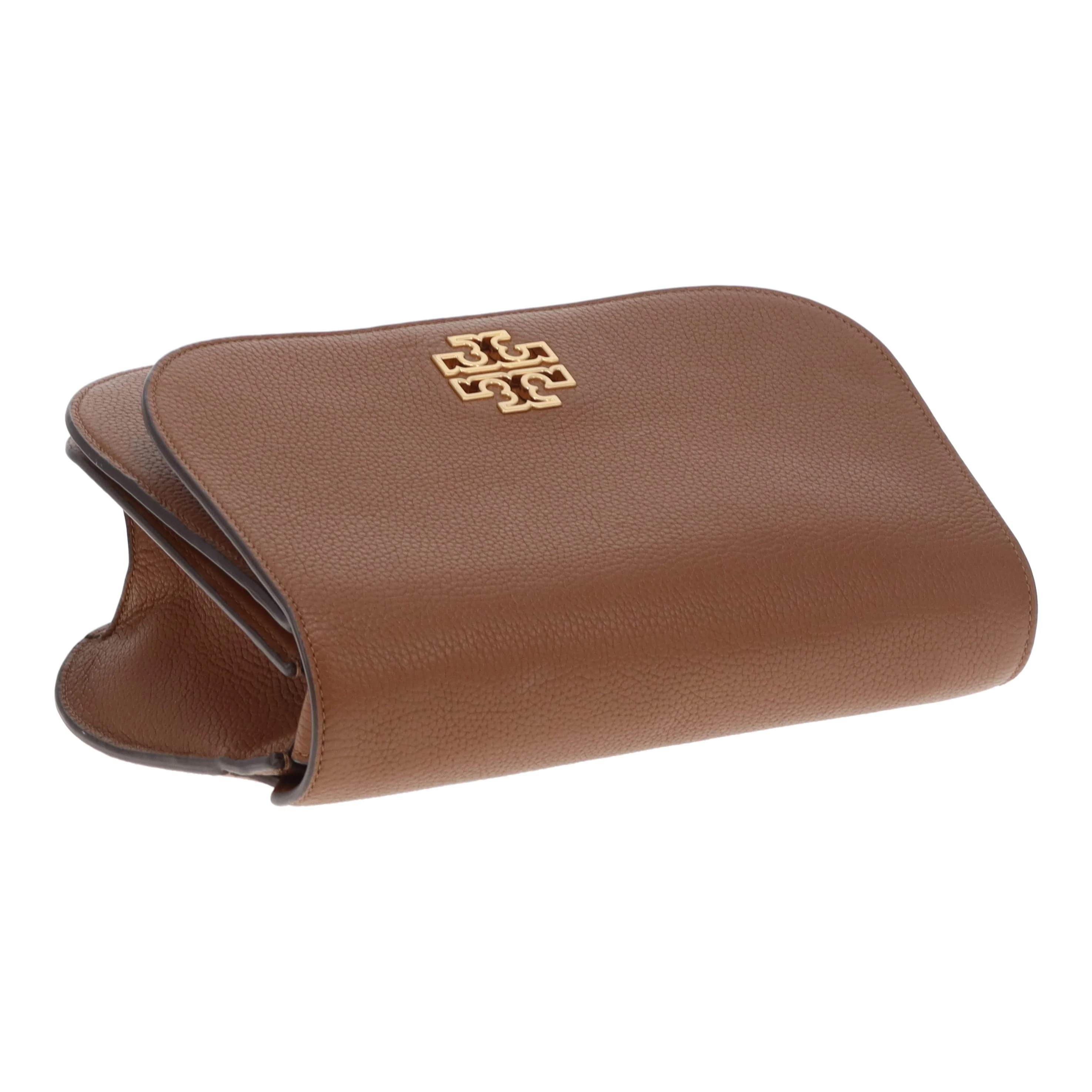 Tory Burch Britten Saddle Bag Tan GHW - Image 10