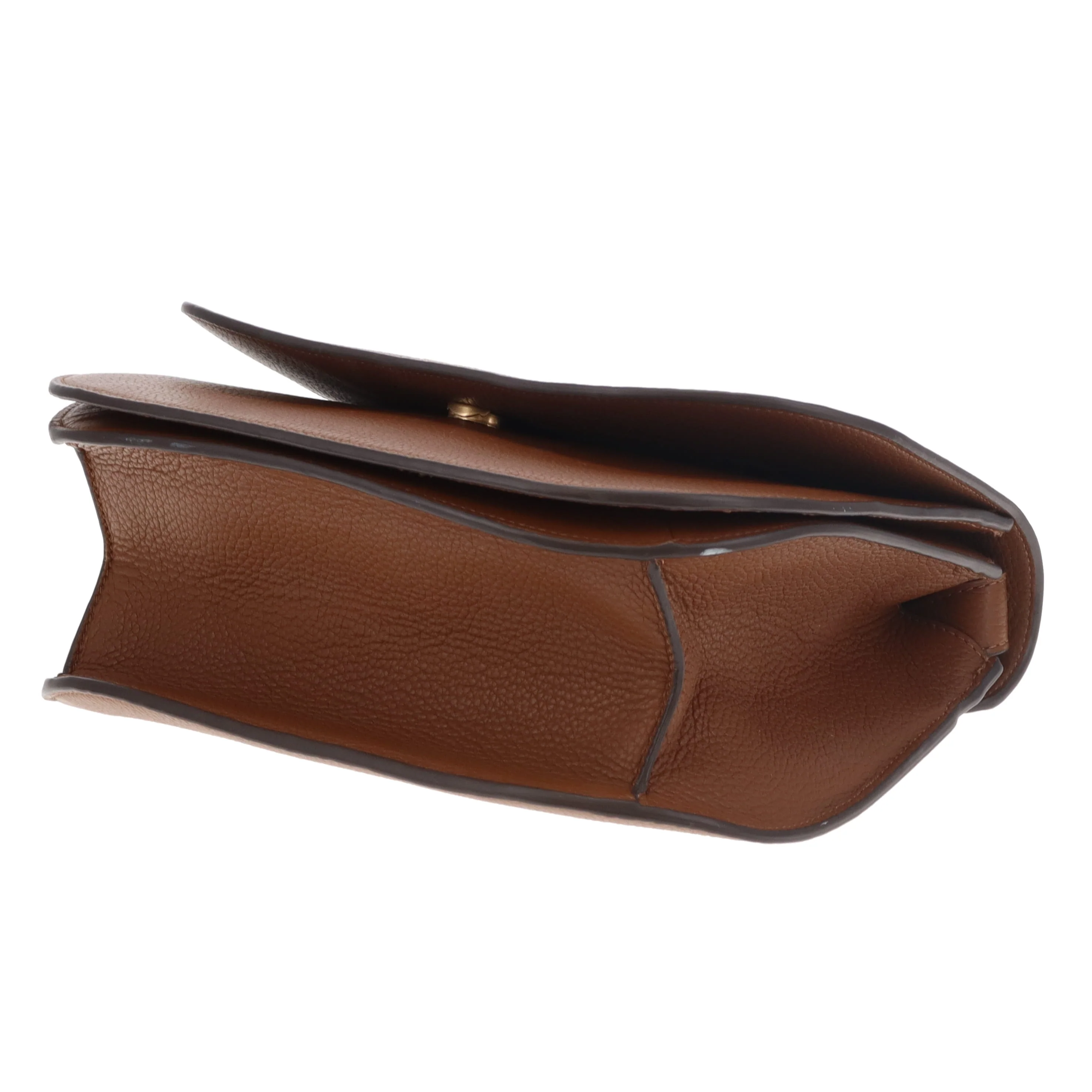 Tory Burch Britten Saddle Bag Tan GHW - Image 11