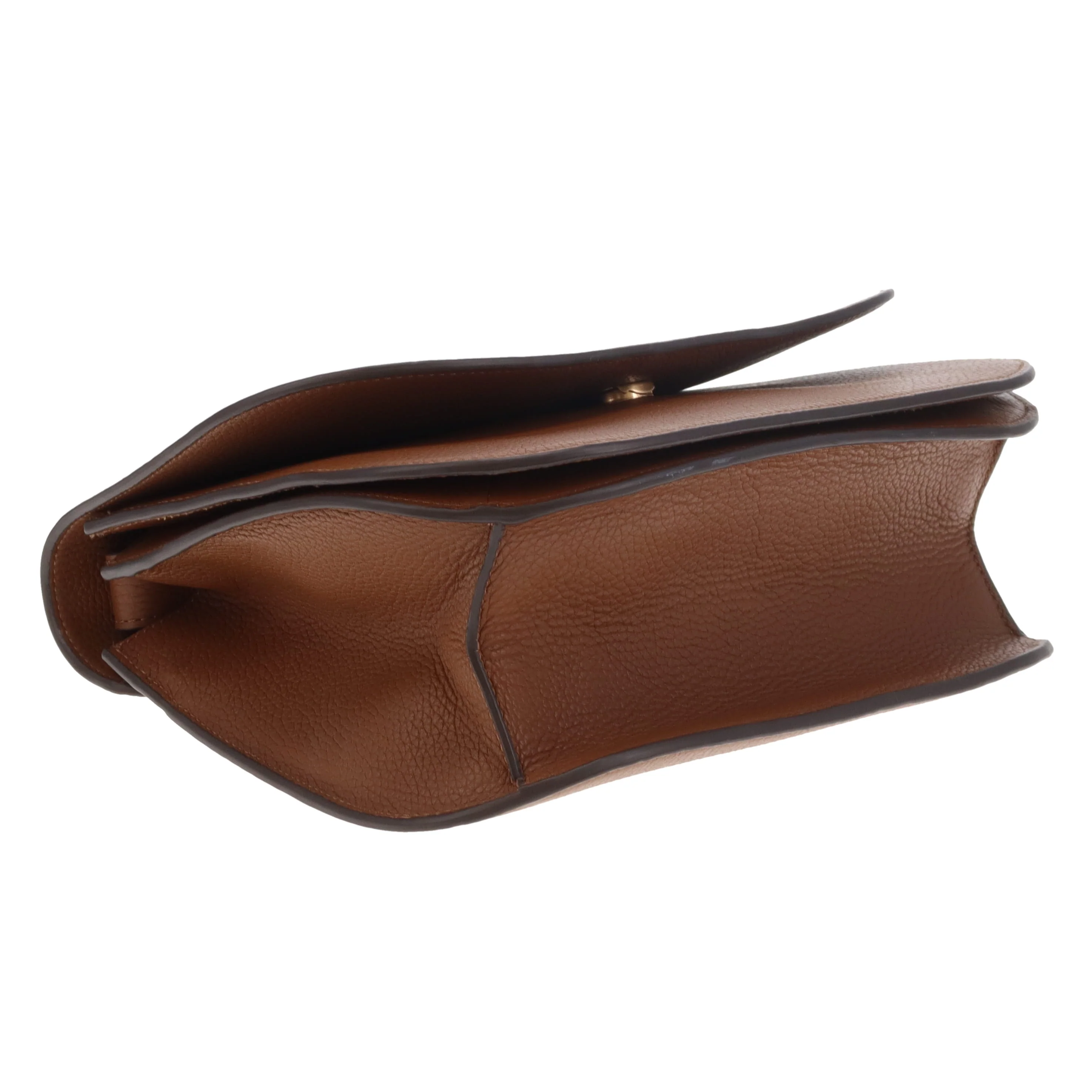 Tory Burch Britten Saddle Bag Tan GHW - Image 12