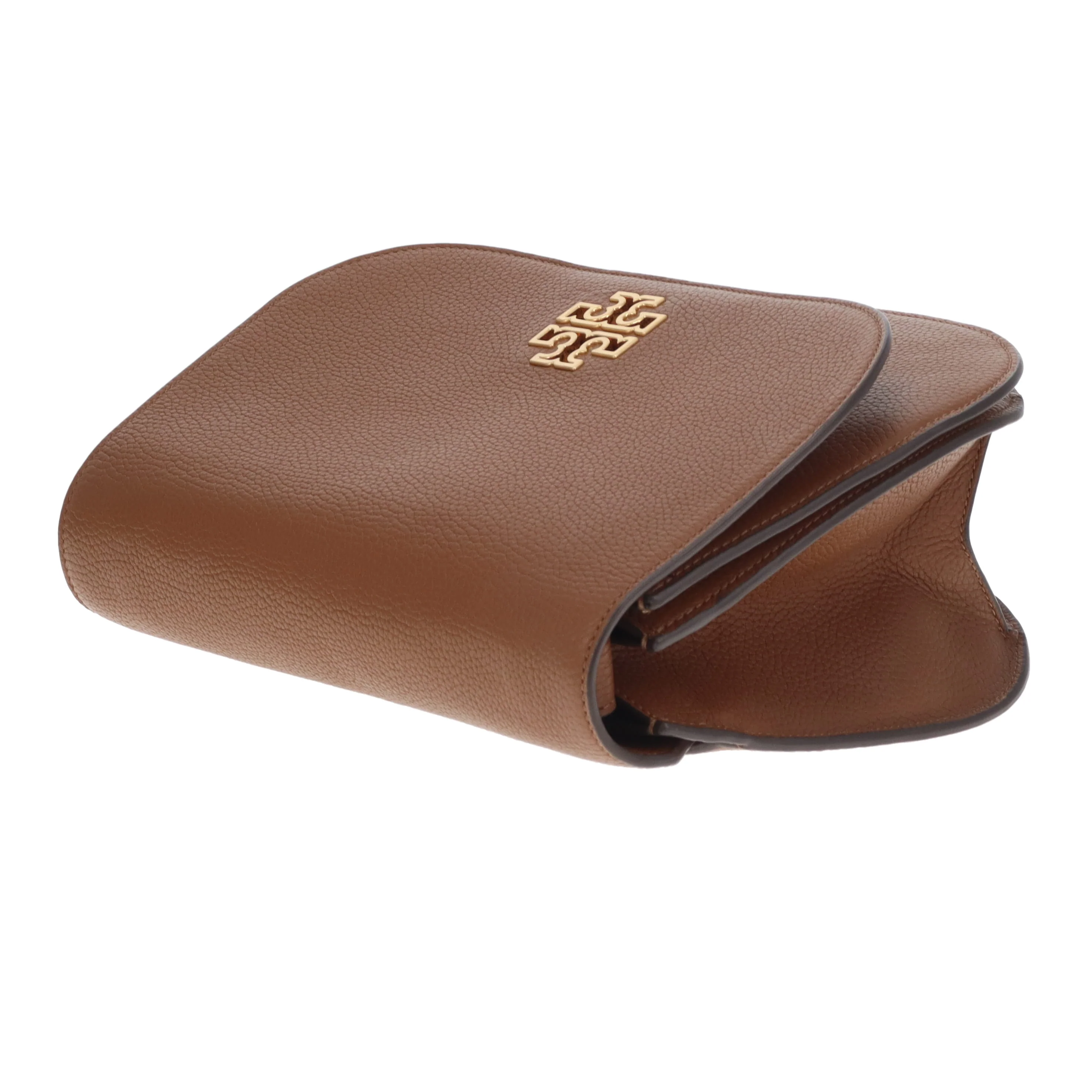 Tory Burch Britten Saddle Bag Tan GHW - Image 13