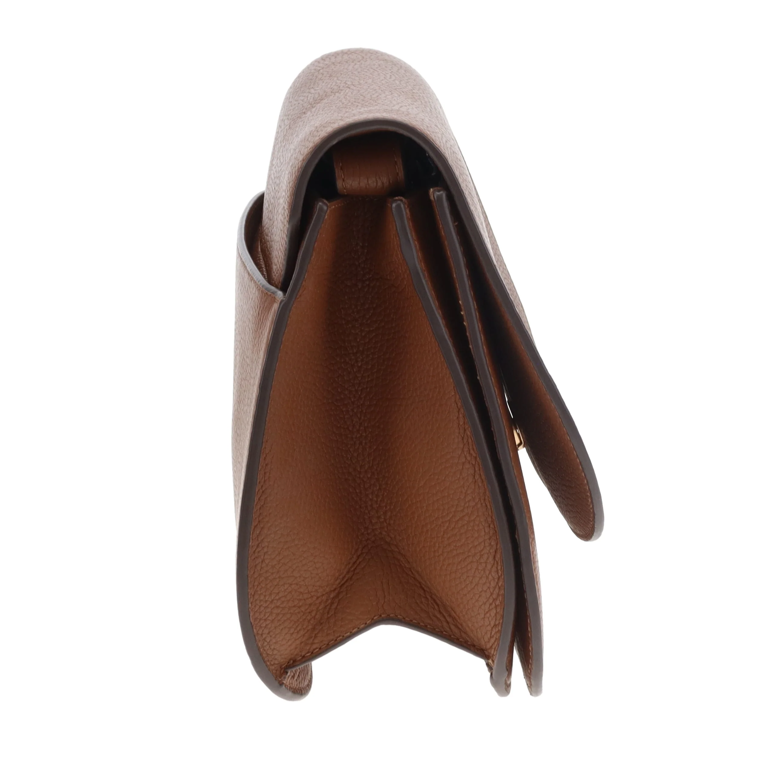 Tory Burch Britten Saddle Bag Tan GHW - Image 6