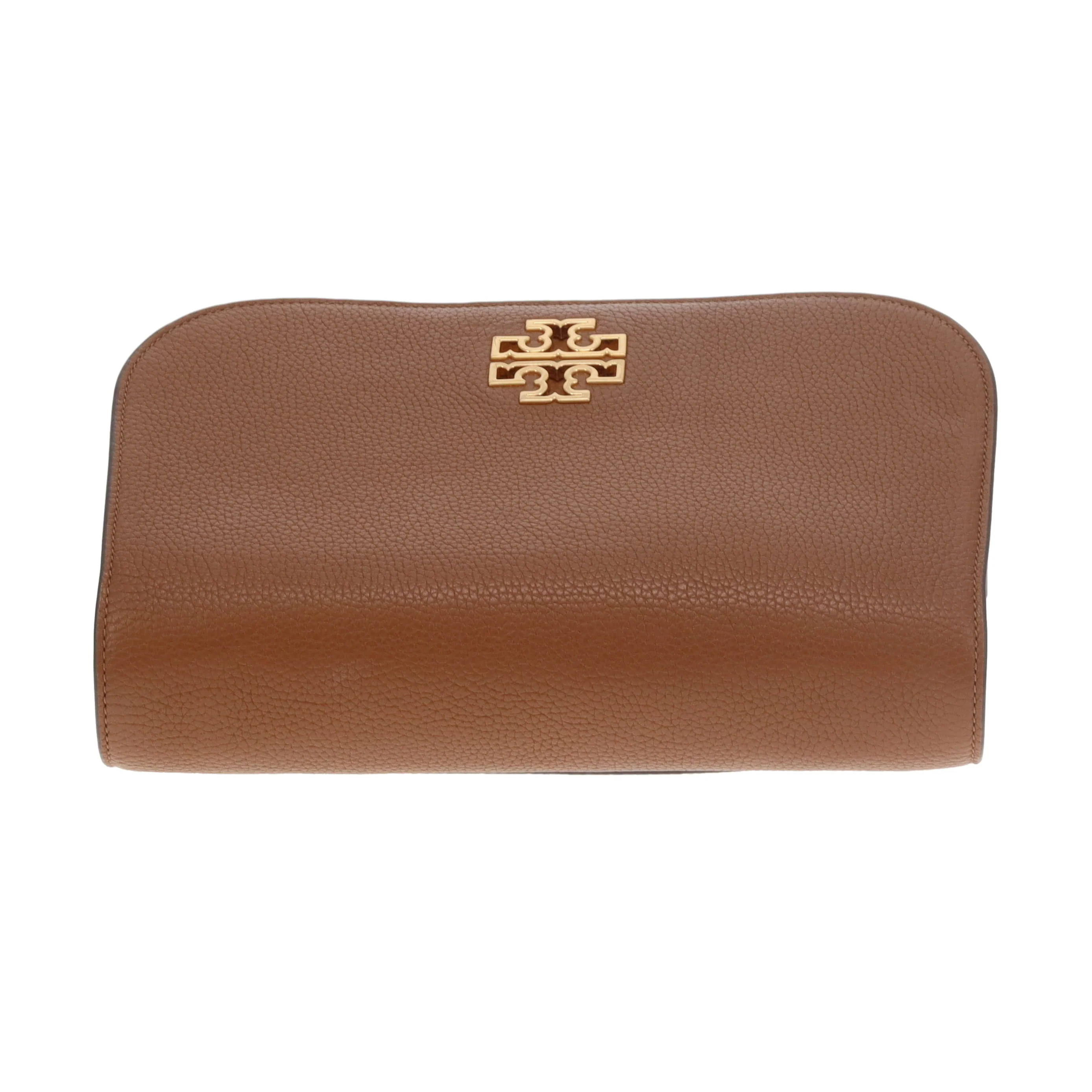 Tory Burch Britten Saddle Bag Tan GHW - Image 9